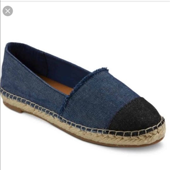 denim espadrille flats